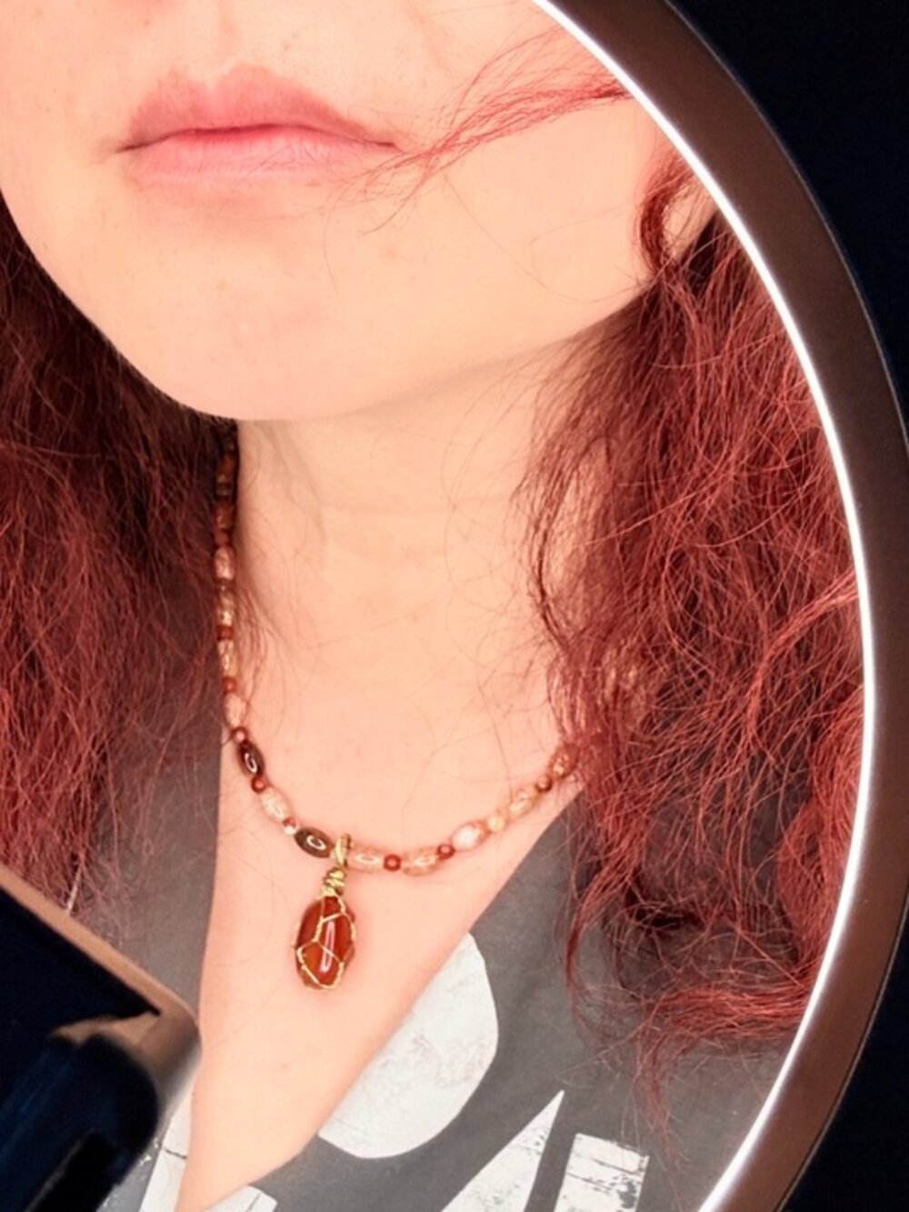 Tiny Beads of Blossoms | Natural Fossil Coral Necklace | Handmade